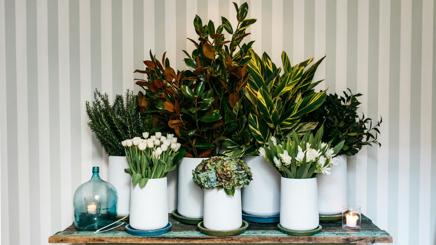 Wedding floral display.